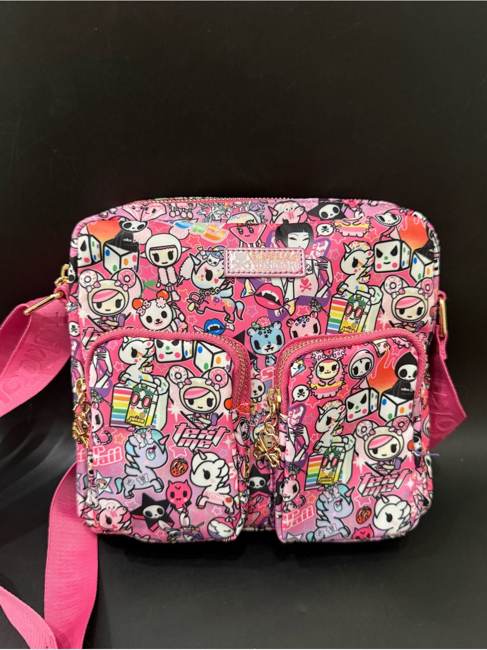 TOKIDOKI Y2Kawaii Double Pocket Super Kawaii Crossbody Bag